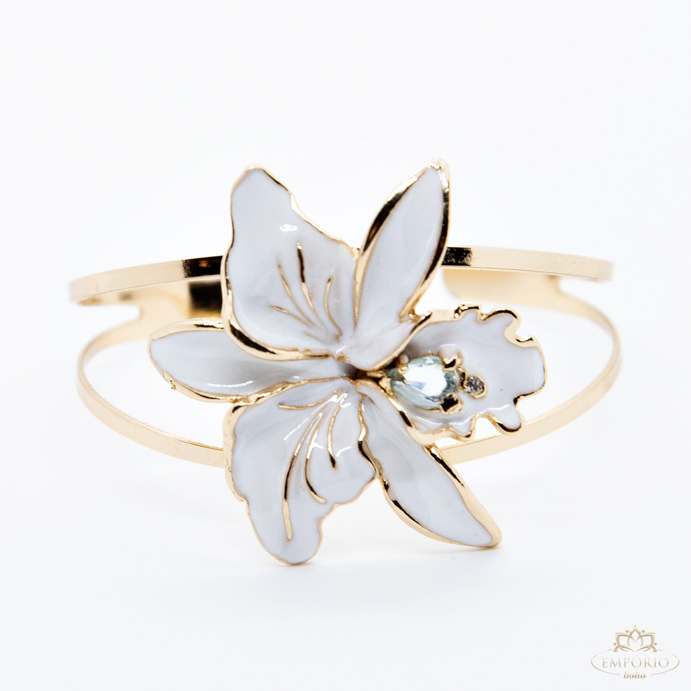 Bracelete Orquídea Branca