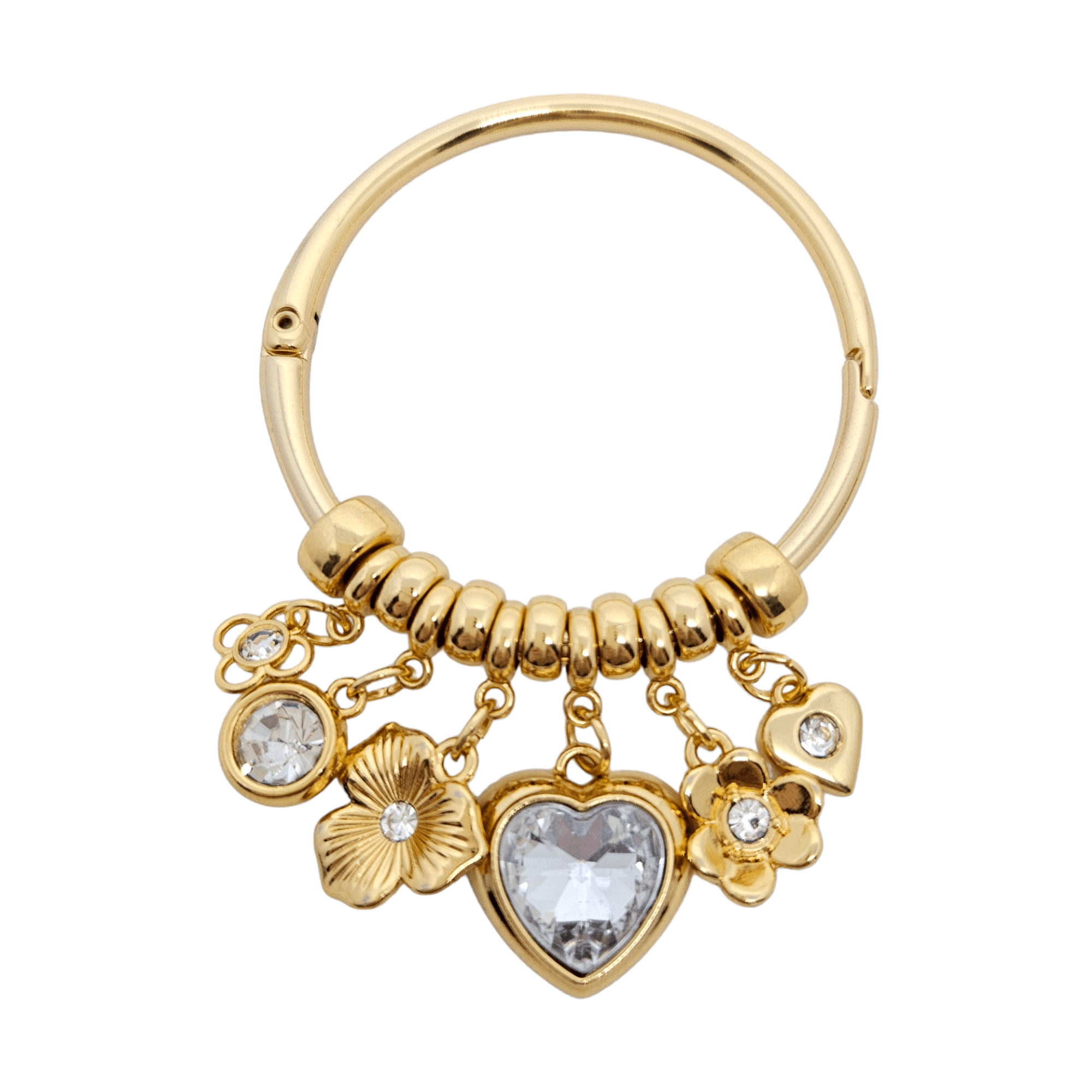 Bracelete Corações & Flores 