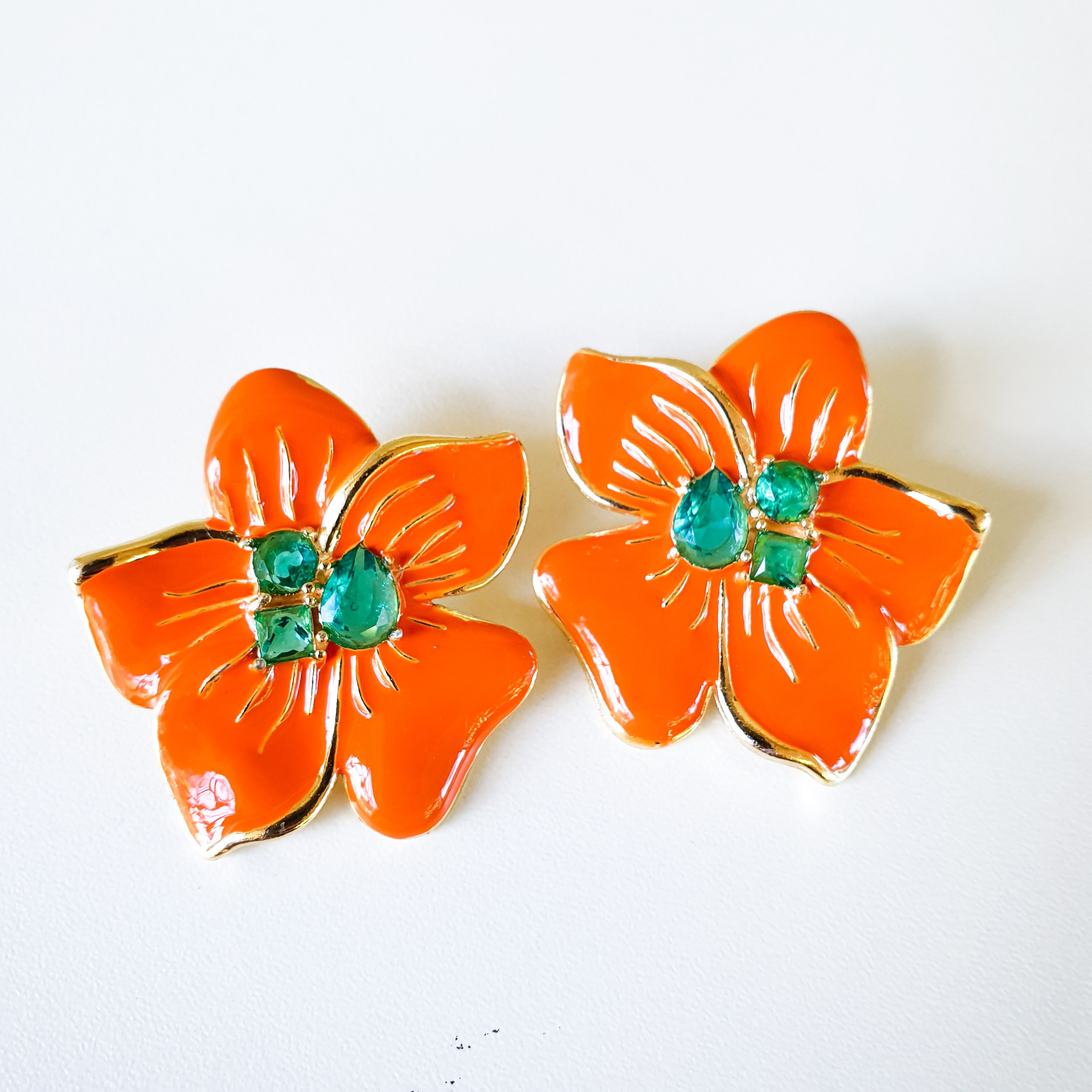 Brinco Flor Tati - Laranja