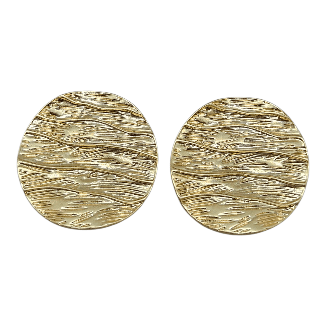 Brinco Redondo Texturas - Dourado