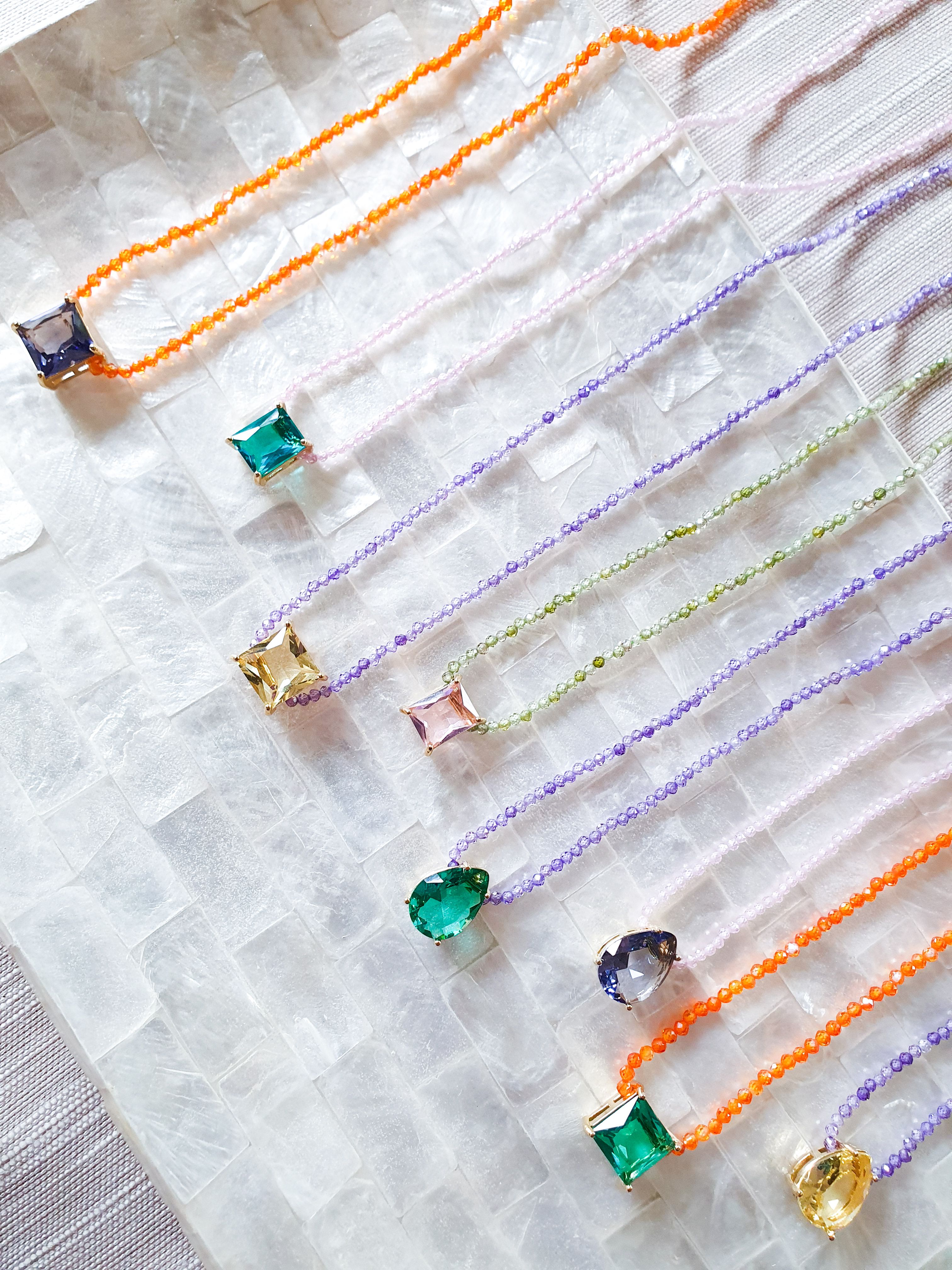 Colar Micro Zircônias com Cristal