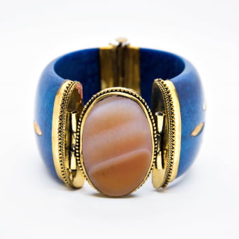 Bracelete Turco Resina com Pedra 