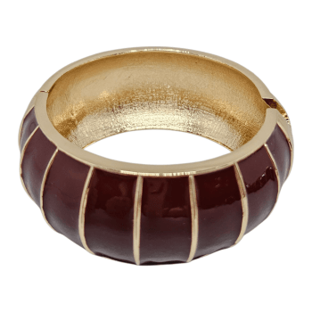 Bracelete Esmaltado Bordô