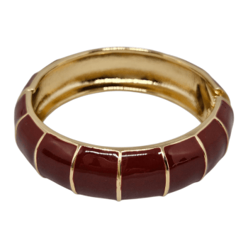 Bracelete Esmaltado Bordô