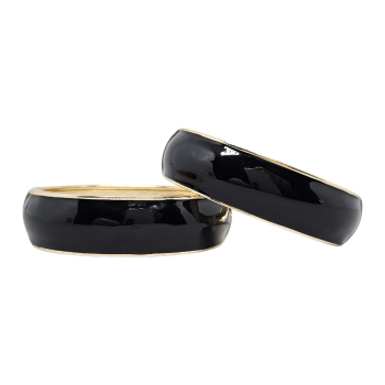 Bracelete Esmaltado Preto 