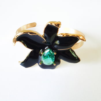 Bracelete Flor Isadora - Preto