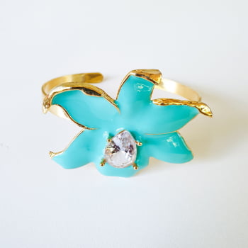 Bracelete Flor Isadora - Turquesa