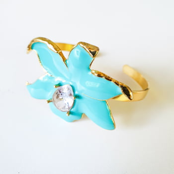 Bracelete Flor Isadora - Turquesa