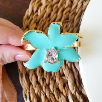 Bracelete Flor Isadora - Turquesa