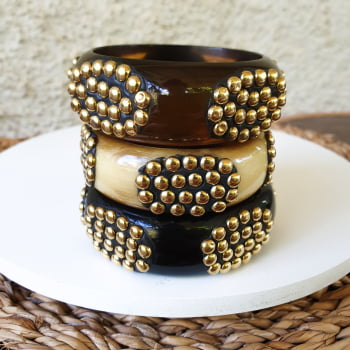 Bracelete Turco Letícia - Detalhes Dourado
