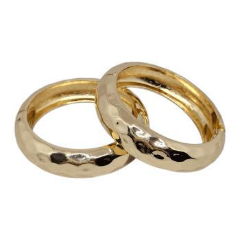 Bracelete Martelado Dourado M 