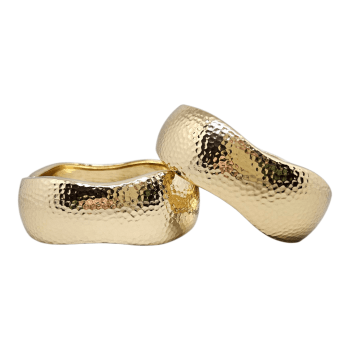 Bracelete Martelado Dourado