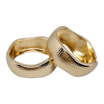 Bracelete Martelado Dourado