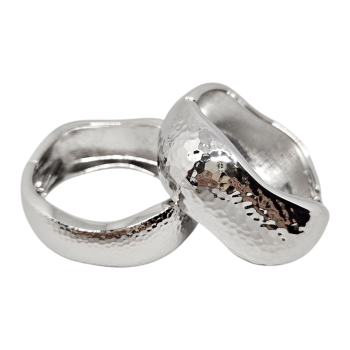 Bracelete Martelado Prata G