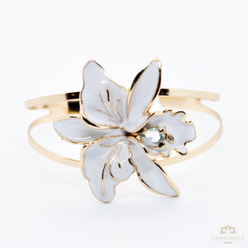 Bracelete Orquídea Branca