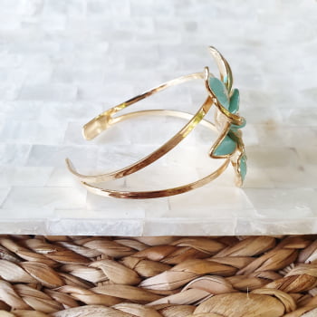 Bracelete Orquídea Verde Menta