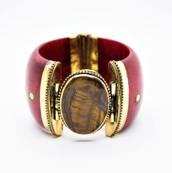 Bracelete Turco Resina com Pedra