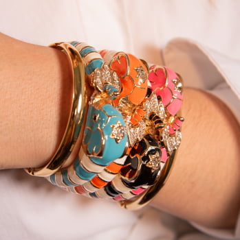 Bracelete Esmaltado Elefante