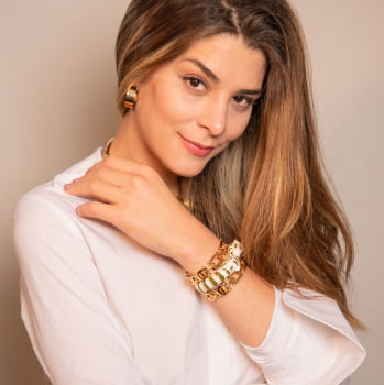 Bracelete Esmaltado Tigre