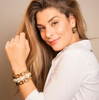 Bracelete Esmaltado Tigre