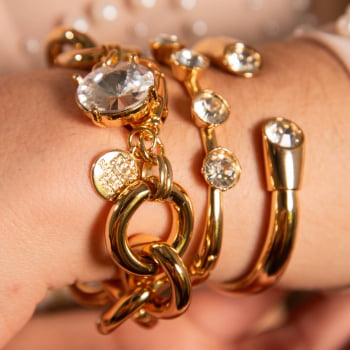 Bracelete Ponteira de Cristal 