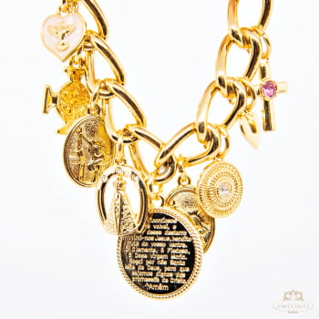 Pulseira Penduricalhos Fé