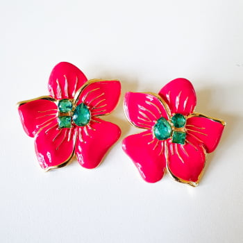 Brinco Flor Tati - Pink 