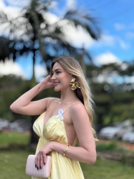 Brinco Maxi Orquídea - Dourado