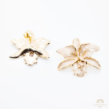 Brinco Orquídea Nude