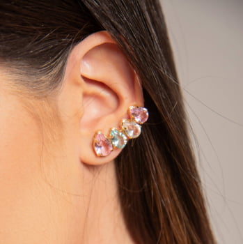 Ear Cuff Gotas - colorido