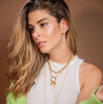 Ear Cuff Gotas - transparente 