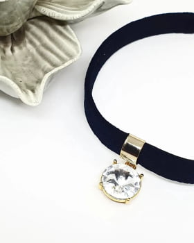 Choker Veludo Cristal