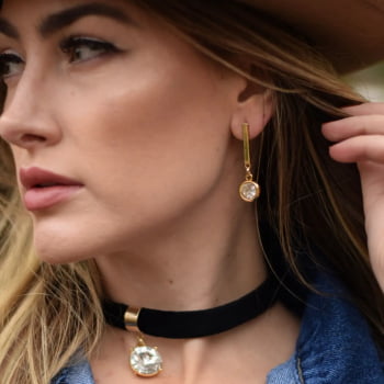 Choker Veludo Cristal