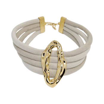 Choker Veludo Organic - Nude