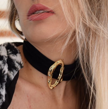 Choker Veludo Organic - Preta