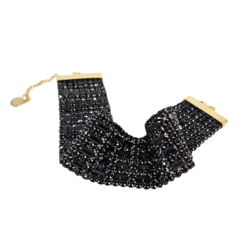 Choker Cristais Preta