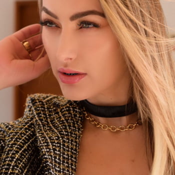 Choker Malha Metal - 1 peça
