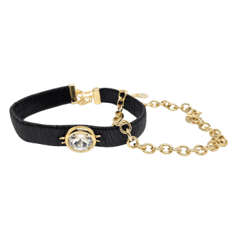 Mix Choker  Malha Metal com Cristal - 2 peças