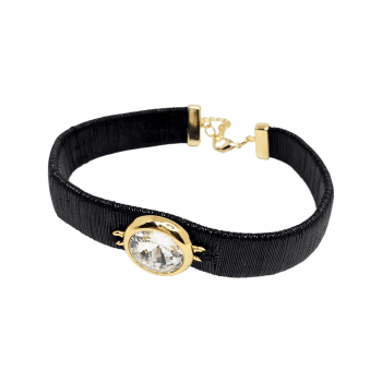 Mix Choker  Malha Metal com Cristal - 2 peças