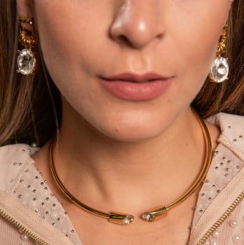 Choker Ponteira de Cristal