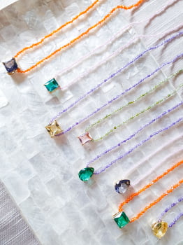 Colar Micro Zircônias com Cristal