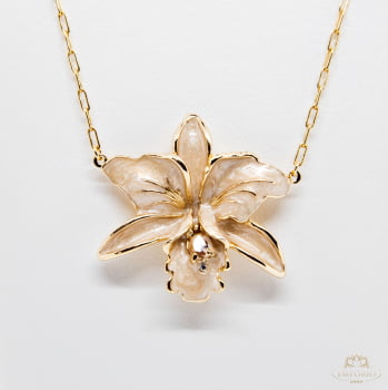 Colar Orquídea Nude