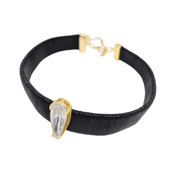 Compô Choker Cristal Preta - 3 peças