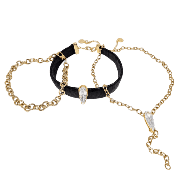 Compô Choker Cristal Preta - 3 peças