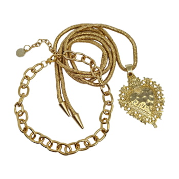 Duo Colares Brilho - Dourado