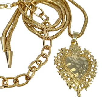 Duo Colares Brilho - Dourado