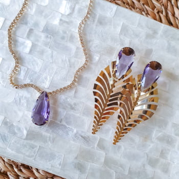 Conjunto Cristal Roxo