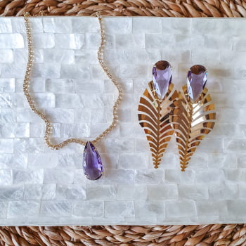 Conjunto Cristal Roxo