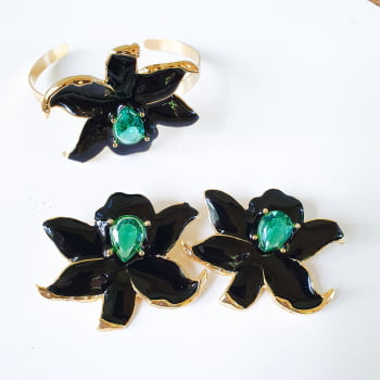 Conjunto Flor Isadora - Preto
