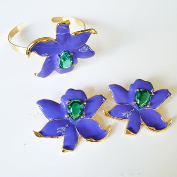 Conjunto Flor Isadora - Roxo